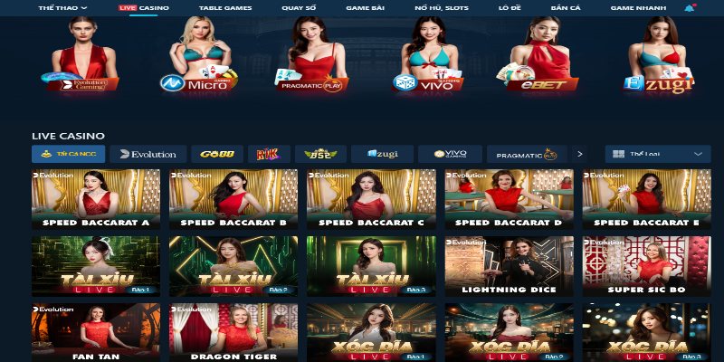 Tựa game Casino trực tuyến lôi cuốn